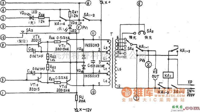 电源电路中的AEP-P200全自动停电应急电源电路图  第2张