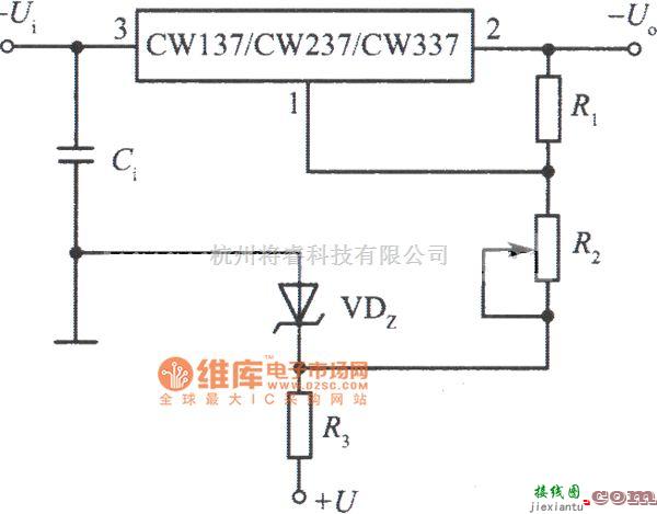 稳压电源中的CW137组成的从零开始连续可调的集成稳压电源电路图  第1张