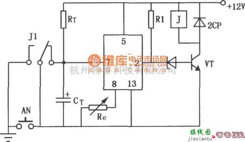 定时控制中的JEC-2组成的限时动作电路图  第1张