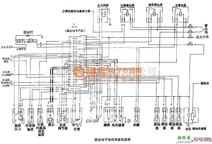 一汽中的一汽佳宝联合电子电控系统电路图  第1张