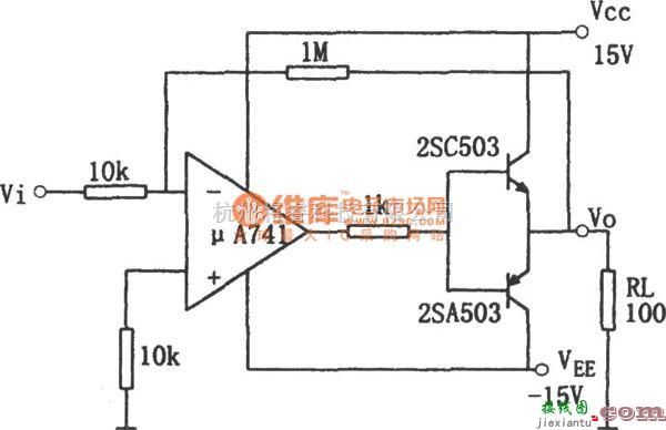 运算放大电路中的μA741构成的电流扩展电路图  第2张