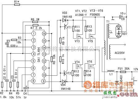 逆变电源中的使用TL494的简易逆变器电路图  第1张