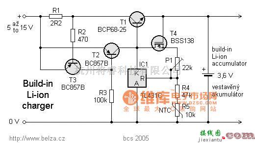 充电电路中的锂电池充电电路图  第1张