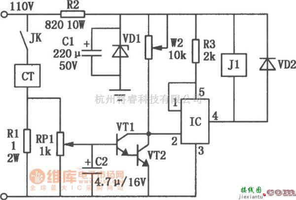 保护电路中的机床电磁吸盘欠流保护电路图  第1张