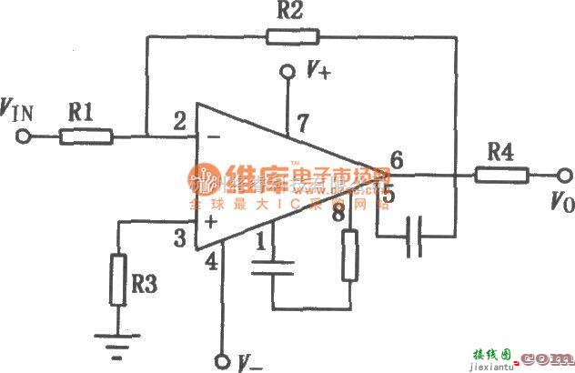 运算放大电路中的μA709双电源通用型单运放电路图  第1张