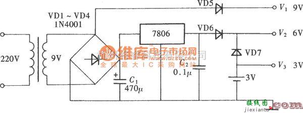 定时控制中的数字式电子钟电路图(CD4017、CD4518、CD4511)  第2张