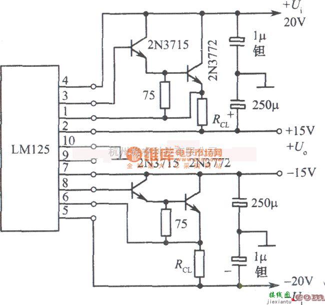 稳压电源中的±15V双跟踪稳压电源电路图  第1张