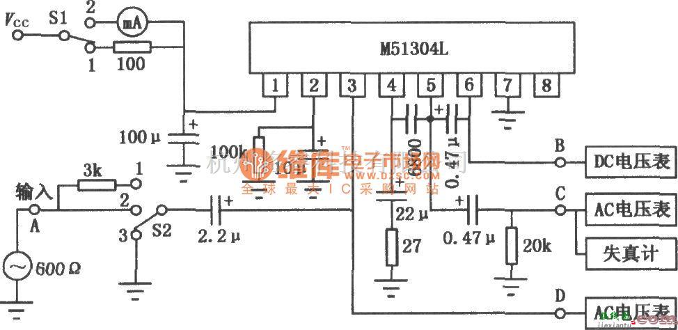 电子管功放中的M51304L话筒放大电路图  第1张