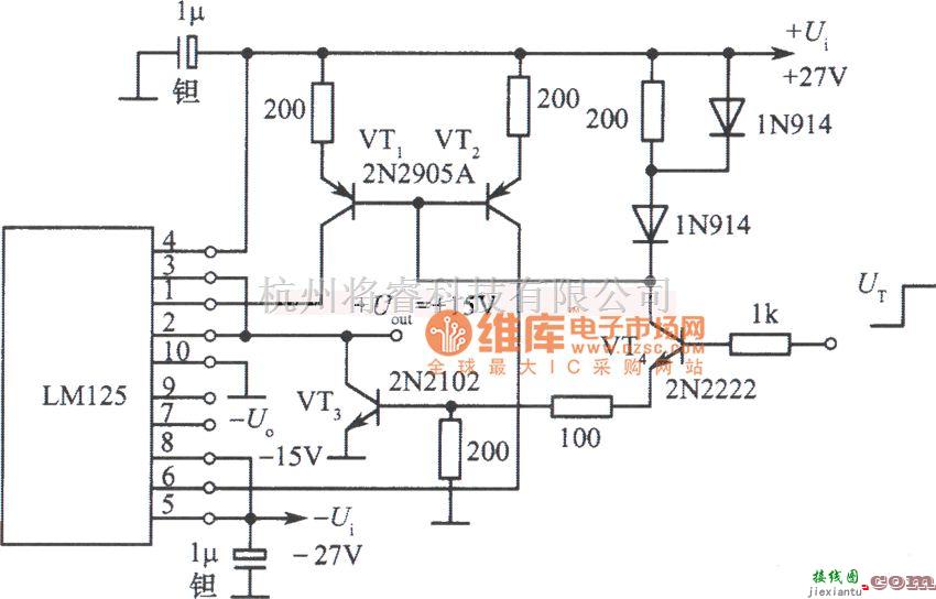 稳压电源中的TTL逻辑电平控制的双跟踪稳压电源电路图  第1张