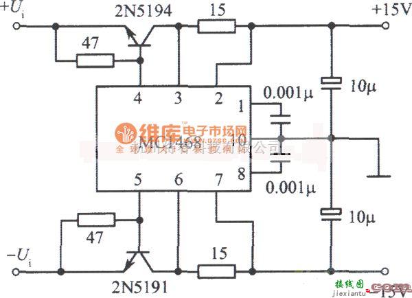 稳压电源中的±15V跟踪稳压电源之三电路图  第1张