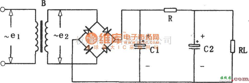 滤波器中的RC-π型滤波电路图  第1张