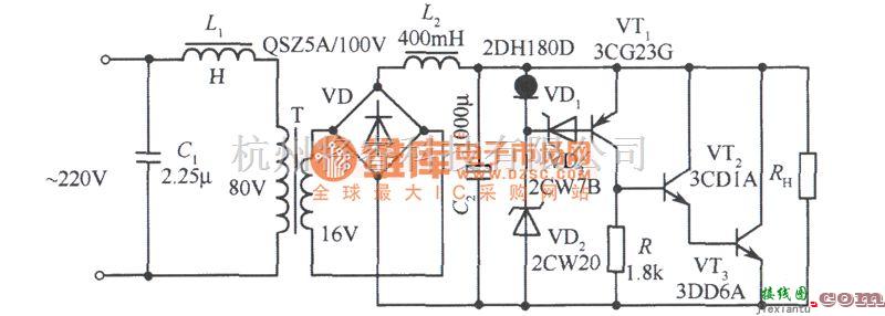 稳压电源中的15V并联稳压电源电路图  第1张