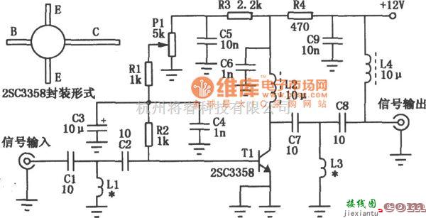 视频放大中的UHF放大电路图  第1张