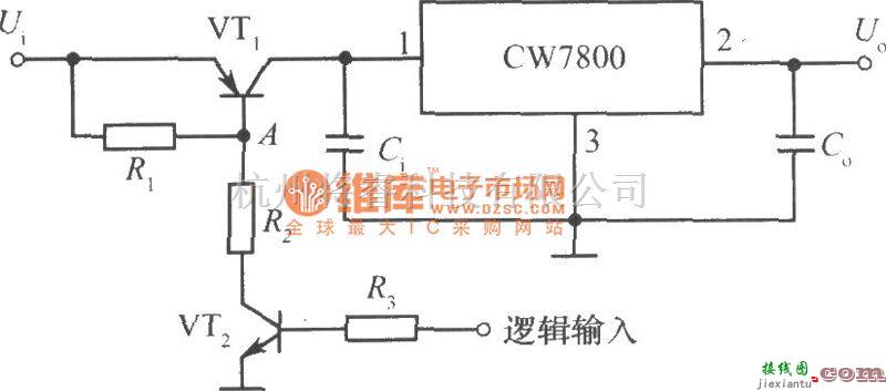 电源电路中的由逻辑输入电平遥控的集成稳压电源电路图  第1张