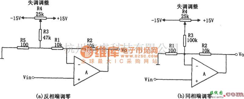 运算放大电路中的应用输入端的调零电路图  第1张