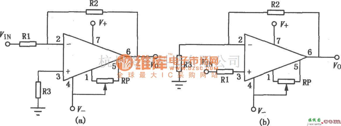 运算放大电路中的μA741双电源通用型单运放电路图  第1张