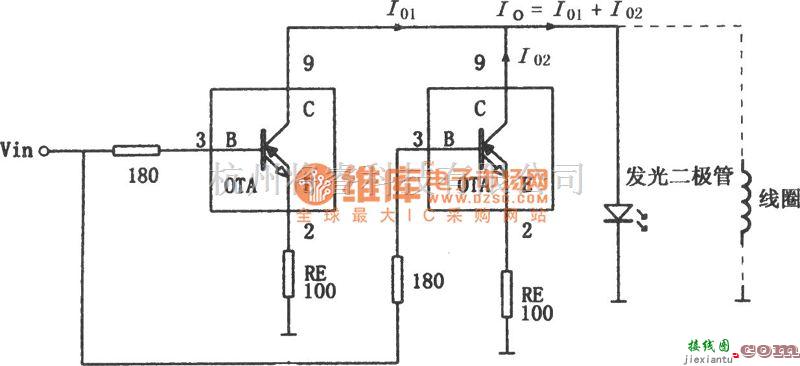 运算放大电路中的OPA660构成的并联高速电流驱动器电路图  第1张