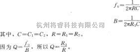 滤波器中的频率可调的带通滤波器(μA748)电路图  第2张