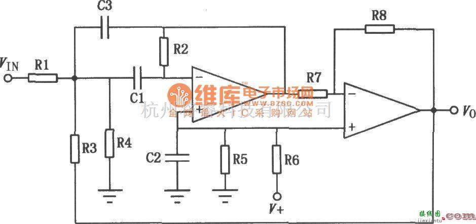 运算放大电路中的CM358单电源通用型双运放电路图  第1张