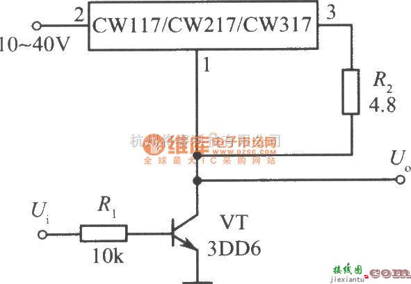 运算放大电路中的CW117／CW217／CW317构成的高增益放大器电路图  第1张