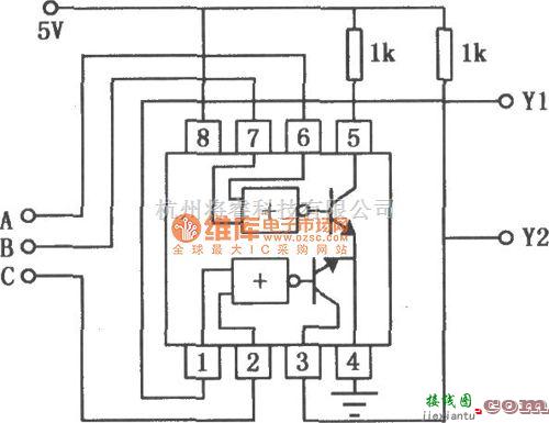 数字电路中的SN55454B／75454B双外围正或非驱动器电路图  第1张