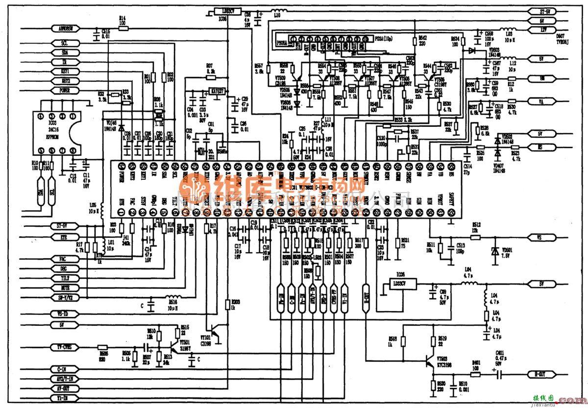 微机单片机中的VCT3802　CPU、VCD单片小信号处理集成电路图  第1张