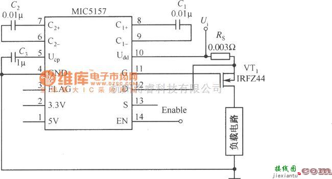 开关电路中的MIC5157组成的正沿触发的开关电路图  第1张