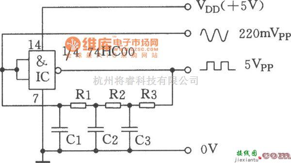 多种频率信号中的方波、正弦波发生器电路图  第1张