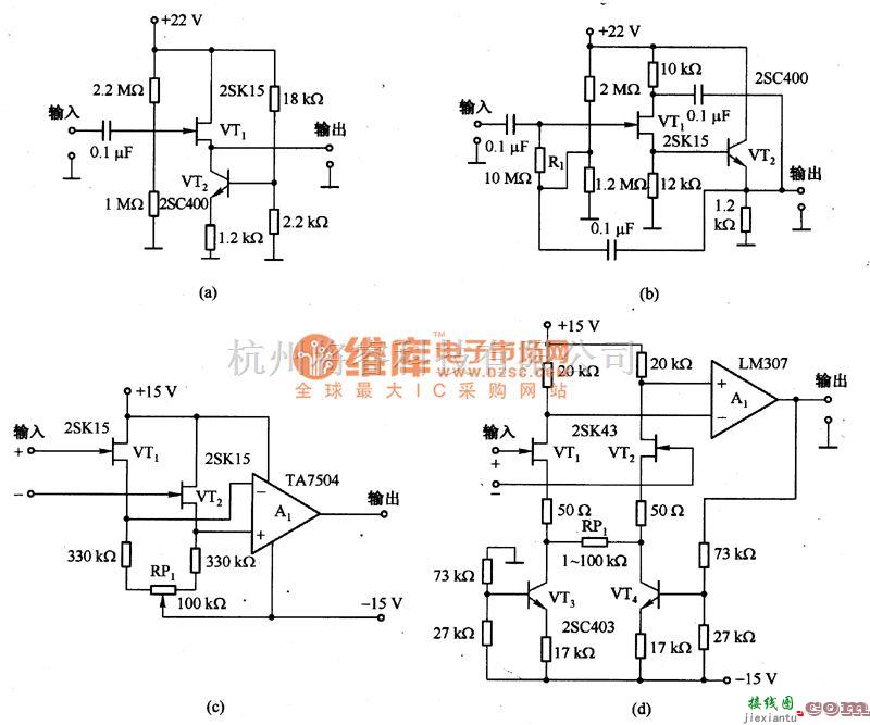 电流环放大电路中的由FET等构成的高输入阻抗放大器电路图  第1张