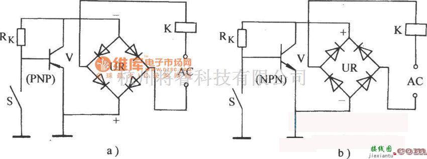 继电器控制中的交流电子继电器电路图  第1张