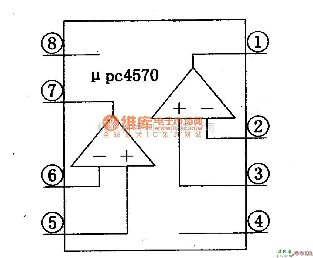 调节/测量放大电路中的μPC4570一双运算放大集成电路图  第1张