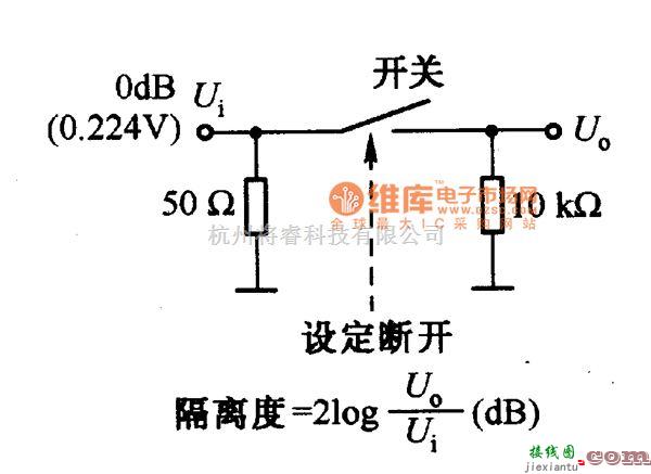 模拟电路中的开关断开时的隔离度电路图  第1张