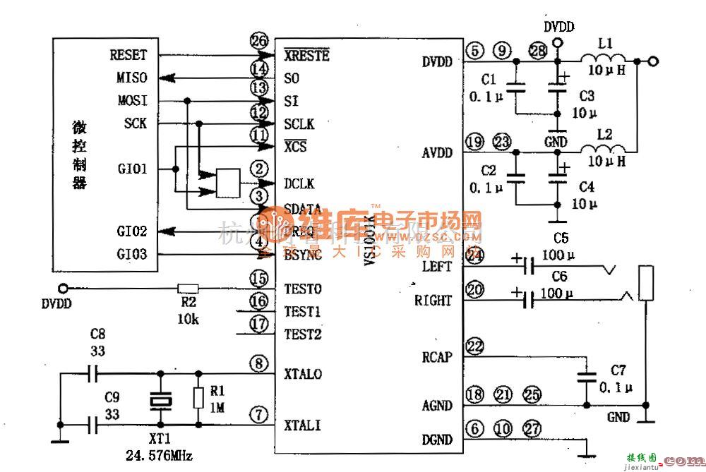 电机控制专区中的VS1001K　新型MPS解码集成电路图  第3张