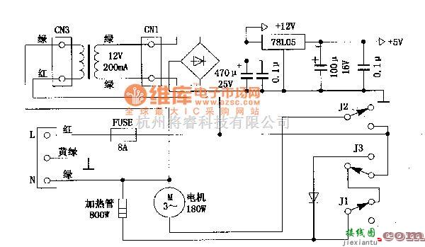 电源电路中的NT66P22AK--单片微电脑集成电电路图  第3张