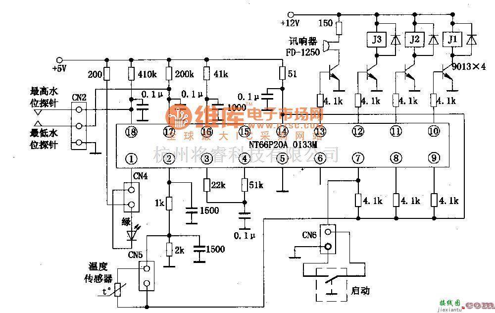 电源电路中的NT66P22AK--单片微电脑集成电电路图  第2张