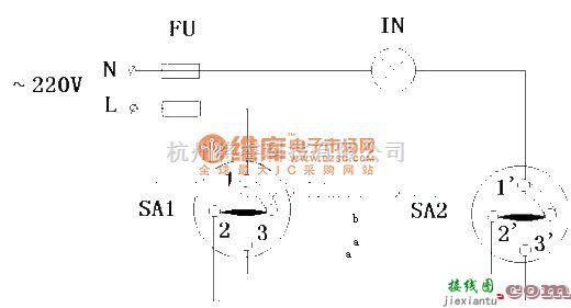 开关稳压电源中的双联双控开关电路图  第1张