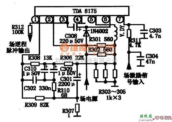 集成电路构成的信号产生中的TDA8175 集成块的典型应用电路图  第2张