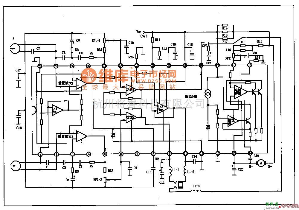 电源电路中的MM1336D--单片主体声放音集成电路图  第2张