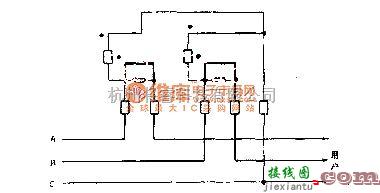 电工测试工具中的三相无功表正弦表接线电路图  第1张