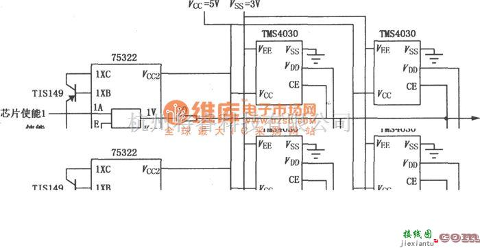 数字电路中的SN75322双正与门TTL-MOS驱动器电路图  第1张