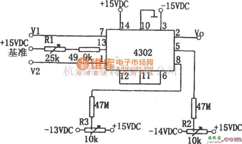 运算放大电路中的除法电路3(4302)电路图  第1张