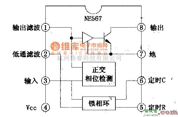 电源电路中的NE567--音谓解玛器/钱柏环集成电路图  第2张