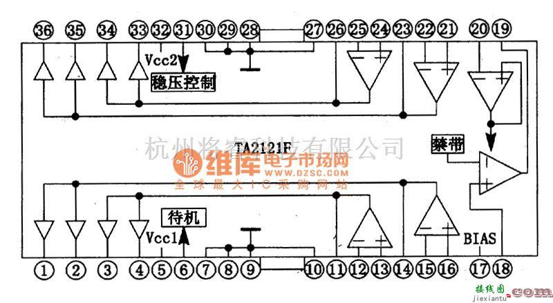 集成电路构成的信号产生中的TA212lF伺服驱动集成电路图  第1张