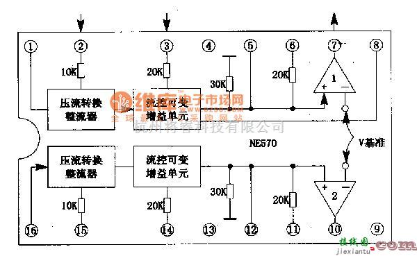 电源电路中的NE570--动态压缩扩展集成电路图  第2张