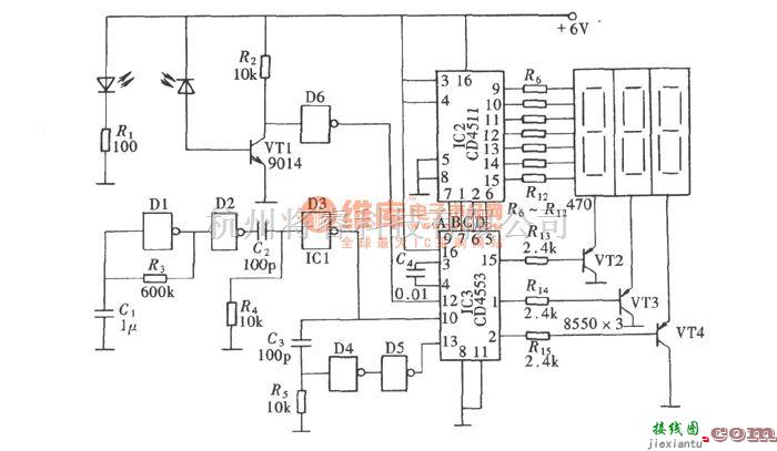 仪器仪表中的自行车速度表(CD4511、CD40106)  第1张