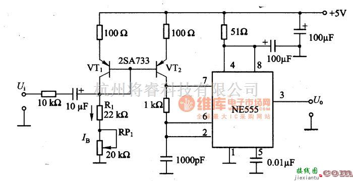 模拟电路中的由ME555等构成的调频电路图  第1张