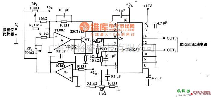 振荡电路中的由MC34025P等构成的频率自动跟踪方式的压控振荡器  第1张