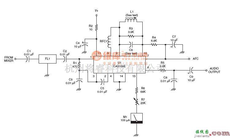 射频放大器电路中的射频Demodulator电路：CA3189E IF subsystem circuit  第1张