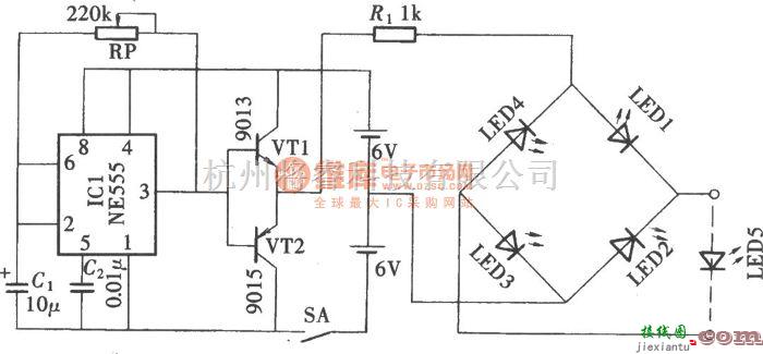 仪器仪表中的桥式整流演示电路图(NE555)  第1张