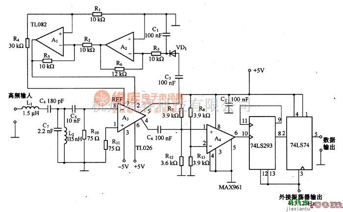 模拟电路中的由74LS74等构成的FSK调制电路图  第2张